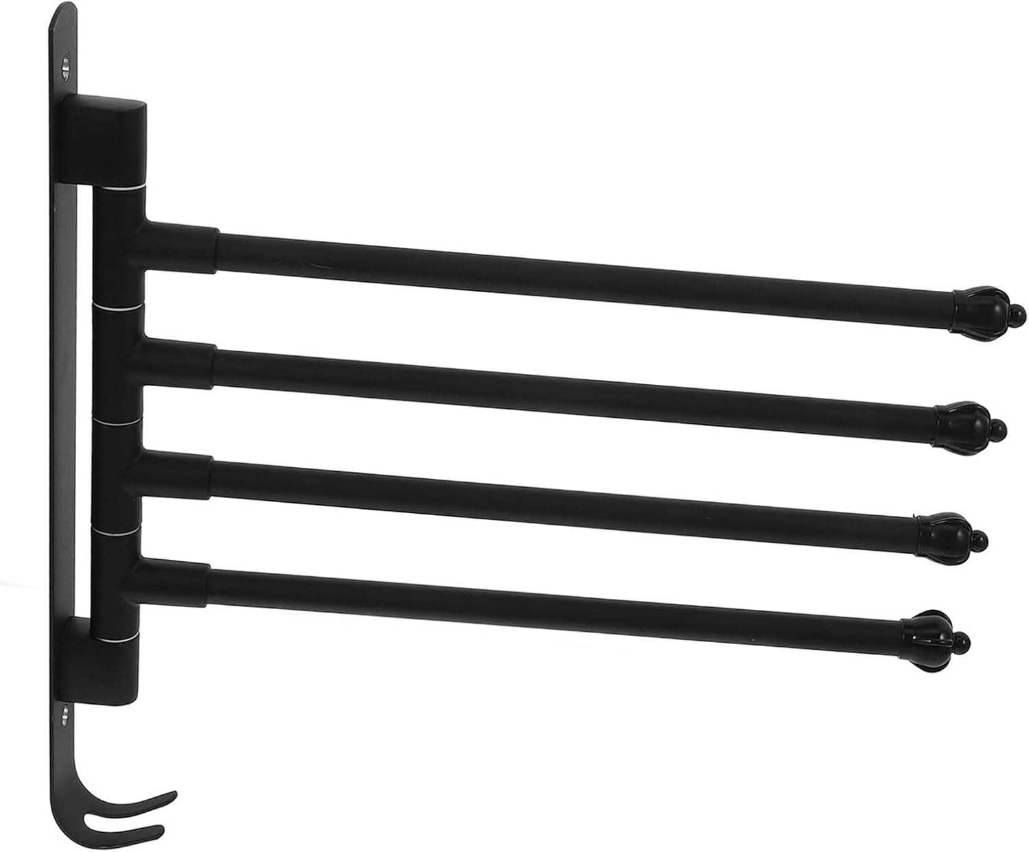 Garneck Rv Clothes Drying Rack with Swivel Hooks, Portable No-Drill Mount Clothes Hanger for Travel Trailers, Interior Laundry Organizer for Hats, Towels, and Bags