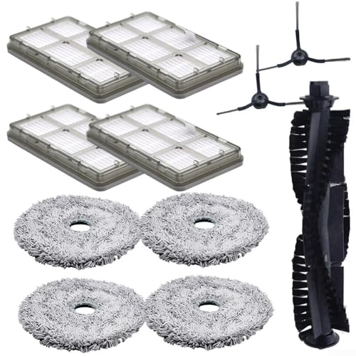 Fit For Ultenic MC1 Robot Vacuum Cleaner, 11Pcs Brush Filters Parts For Ultenic MC1 Robot Vacuum, Brush Filters Mop Cloths Side Brushes Dust Bags Kit