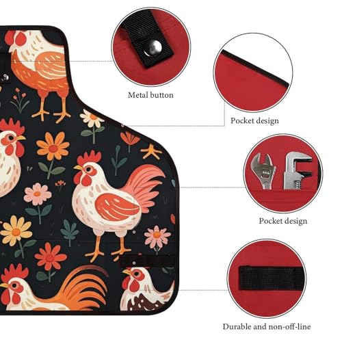Delantal de trabajo con diseño de gallo y pollito miniatura 3