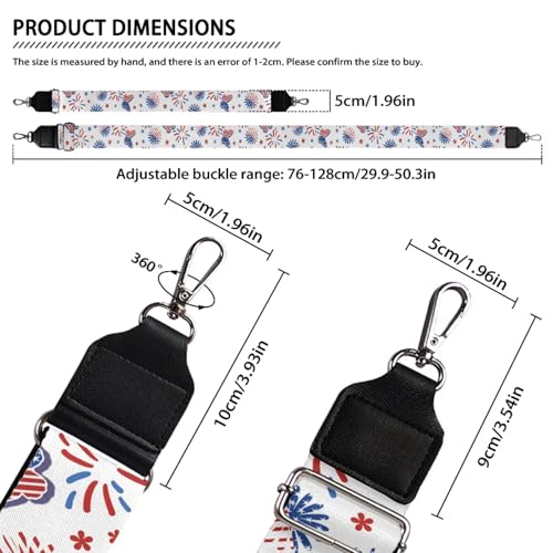 Image of Adjustable Purse Strap for Women, Crossbody Wide Handbag Strap Replacement, Sturdy Bag Strap with Silver Hardware