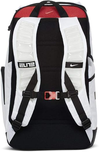 Nike Elite Pro Basketball Backpack BA6164 One Size, White/University Red/Black , One Size