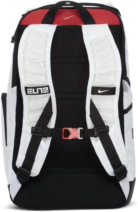 Nike Elite Pro Basketball Backpack BA6164 One Size, White/University Red/Black , One Size