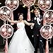 Sumind 30 Pieces 24 Inch Jumbo Bubble Confetti Balloons Including Bobo Balloons with Bags Confetti and Shiny Tassels for Wedding Birthday Party Anniversary Decorations(Rose Gold)