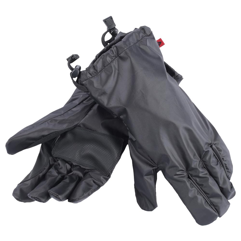 Dainese - Rain Overgloves, Waterproof Motorcycle Glove Cover with Reinforced Palm, Drawstring Closure, Black, XXL