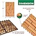 Solid Wood Interlocking Flooring Tiles (Pack of 6, 24