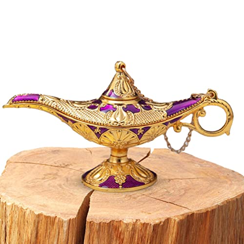 Bexdug Genie - Adorno de lámpara de metal Aladdin | Decoración de Halloween para interiores para...