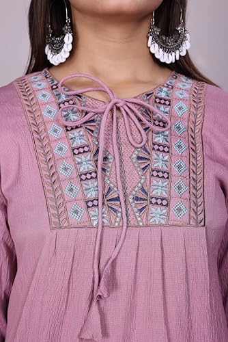 Image of Women's Casual Floral Printed Shirt | Button-Down Collar Three-Quarter Sleeve Top | Stylish Trendy Printed Shirt for Women | Relaxed Fit Cotton Shirts | Western Style Tops