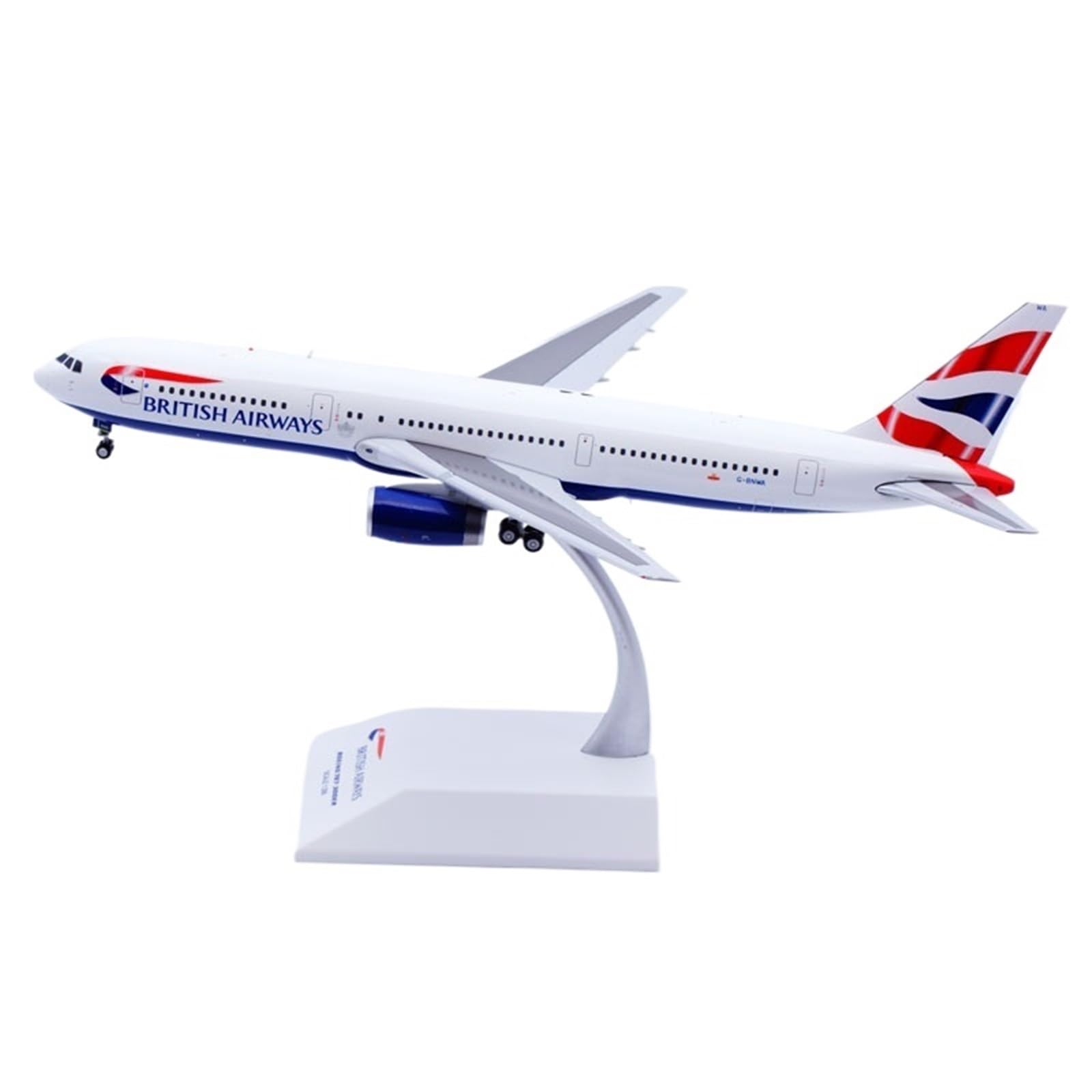 Réplica de Modelos de Aviones Modelo de avión de pasajeros en Miniatura de 27 cm 1: 200 para British Airways B767-300ER G-BNWA Modelo a Escala Réplicas de Aviones Modelo de avión en Miniatura