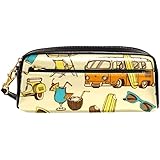 ペンケース ペンポーチ レトロ 夏休み ポスター 筆箱 筆入れ 学生用 仕事用 大容量 おしゃれ 化粧ポーチ メイクケース 収納ケース