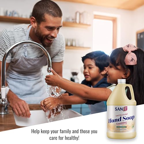 Image of Sanit Antibacterial Foaming Hand Soap Refill - Advanced Formula with Aloe Vera and Moisturizers - All-Natural Moisturizing Hand Wash - Made in USA, Hawaii Tropical, 1 Gallon