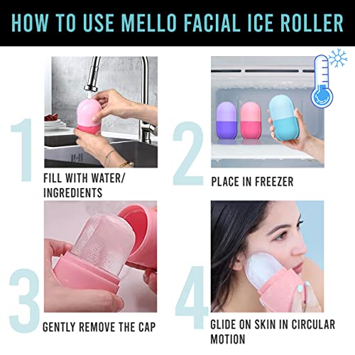 Image of MELLO Ice Roller for Face, Ice Roller for Face Massager, Face Ice Roller to Enhance Skin Glow, Shrink & Tighten Pores, Reusable Facial Ice Roller(Blue)