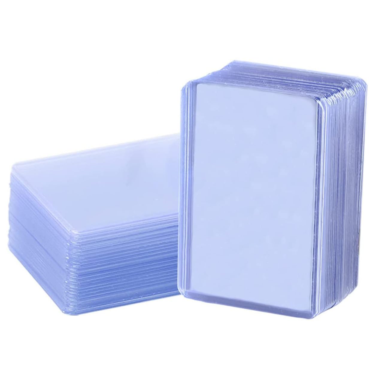 Bustine Protettive per Carte Standard in Pvc Blu 100 Pezzi | Trasparenti, Anti-graffio e Riutilizzabili, per Carte da Gioco, Finitura Resistente'usura E'attrito