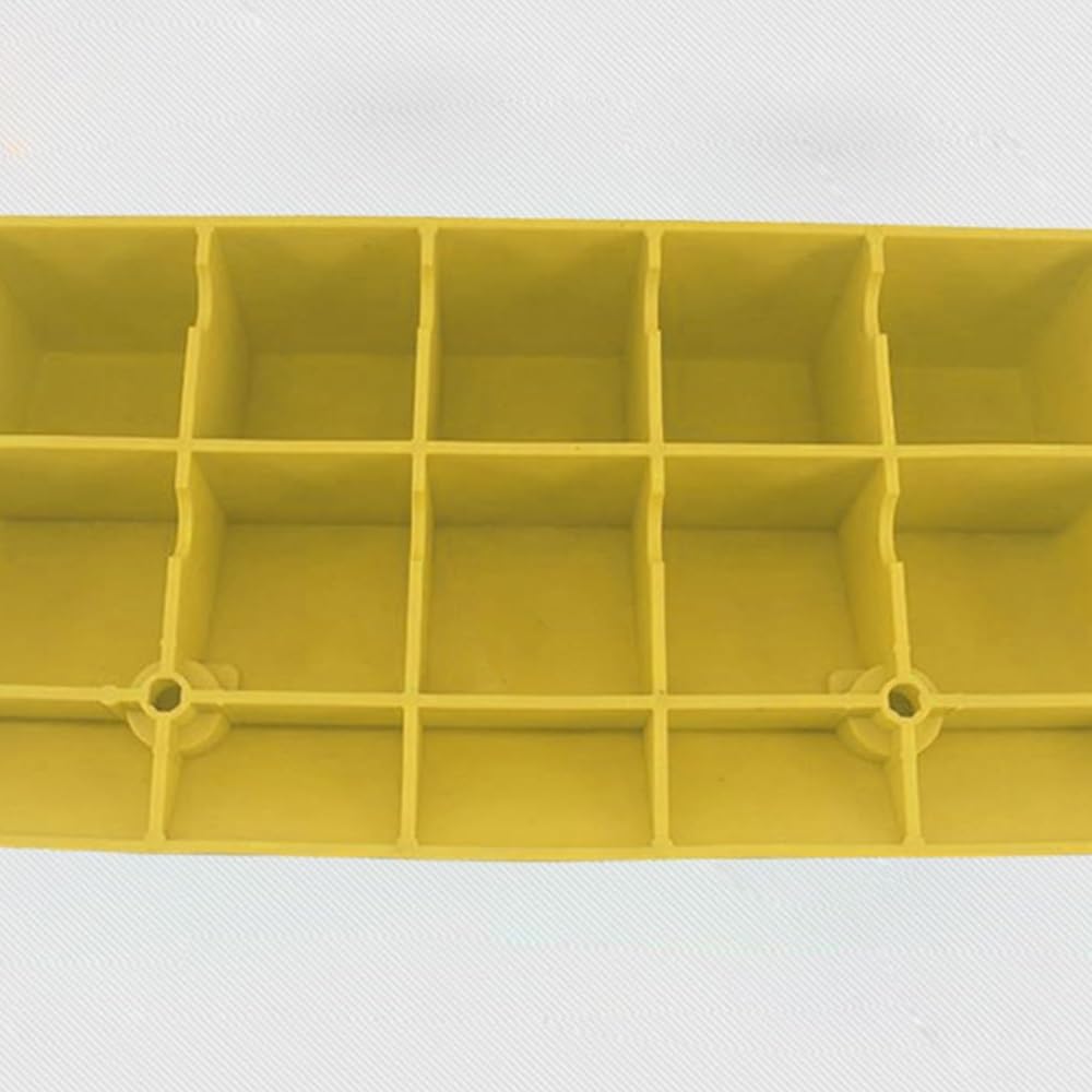 Rampa da Soglia Portatile Rampa di Carico Altezza 5-17cm Rampa di Accesso in Plastica，Rampe di Cordolo Antiscivolo per Sedia A Rotelle, Bici, Moto, Auto(Yellow,50x27x11cm)