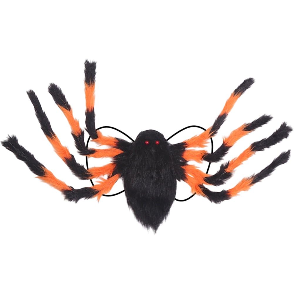 Halloween Spider Backpack - Plush Candy Bag for Trick or, Big Spider Shape Horror Backpack, Funny Party Costume Prop
