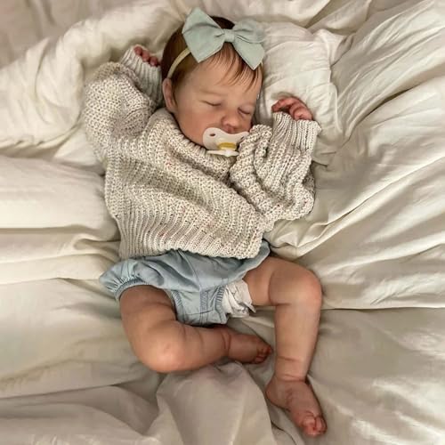 Anano Bebe Reborn Silicona Cuerpo Completo Niña 50cm Muñecas Reborn, Bebe Reborn Realista De Silicona Blanda para Bebés Y Niñas (Clásico)