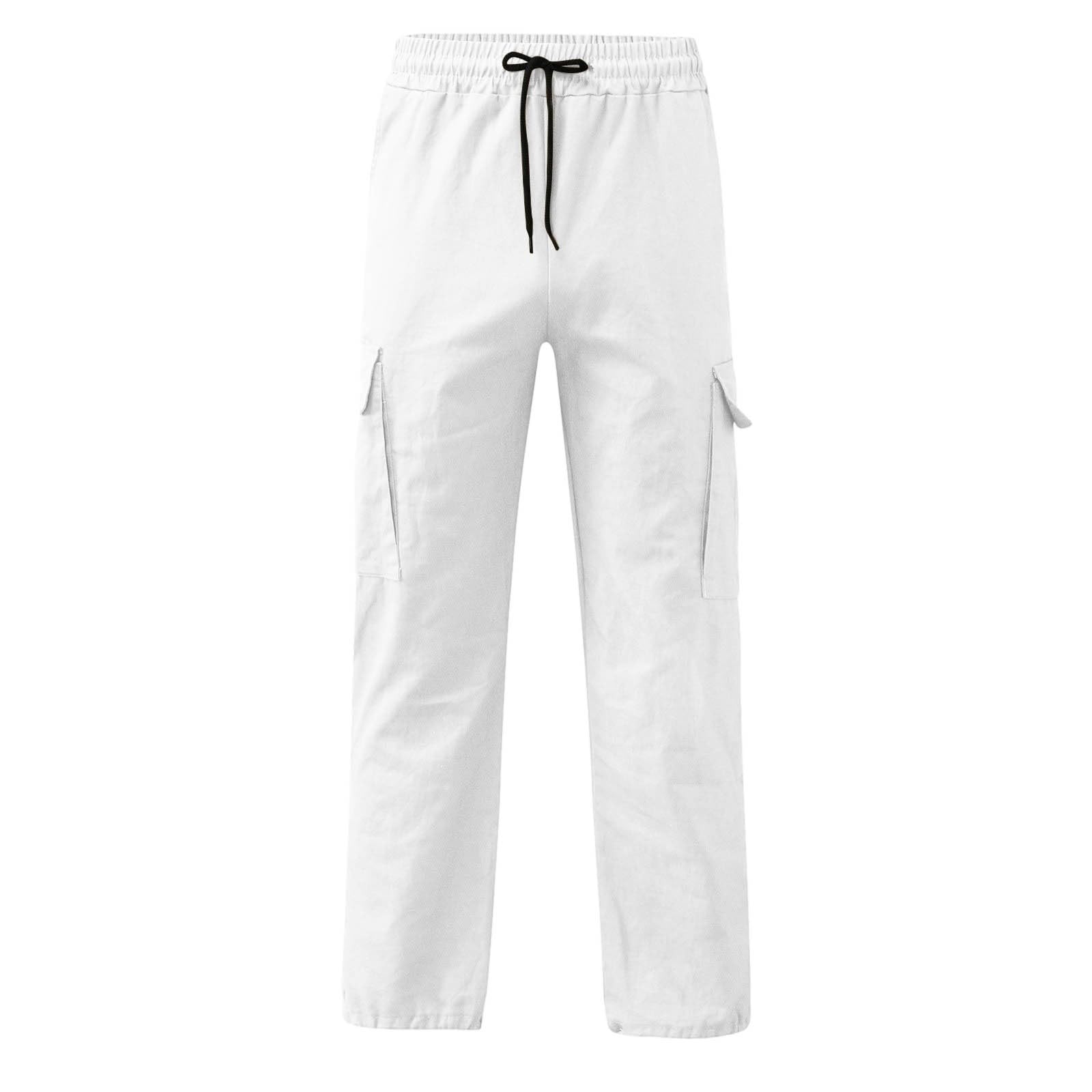 Cargohose Herren Lange Jogginghose Outdoorhose Baggy Hose Freizeithose PantsLang Jogger Sporthose Elastischer Taille mit Kordelzug Sweatpants Taschen Lang