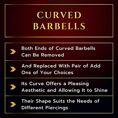 MATIGA Titanium 16 gauge Curved Barbells Stud Piercing Jewelry Cartilage Labret Helix Eyebrow Rook 3mm Ball More Choices4