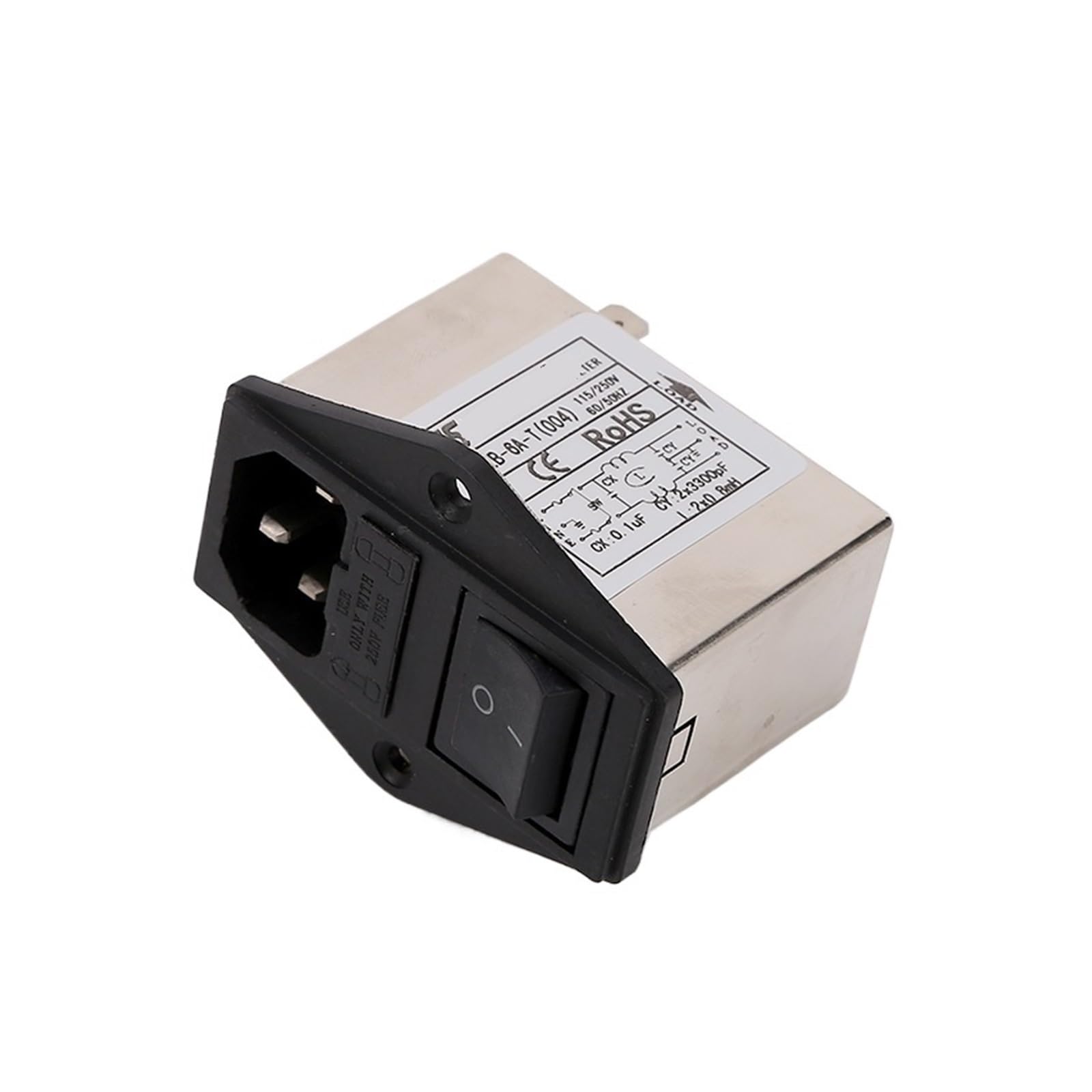WBBAYDRFR CW2B-3A/6A/10A-T Double Insurance Power Filter Anti-Interference 220V pin Socket Fuse Switch(CW2B-6A-T 004)