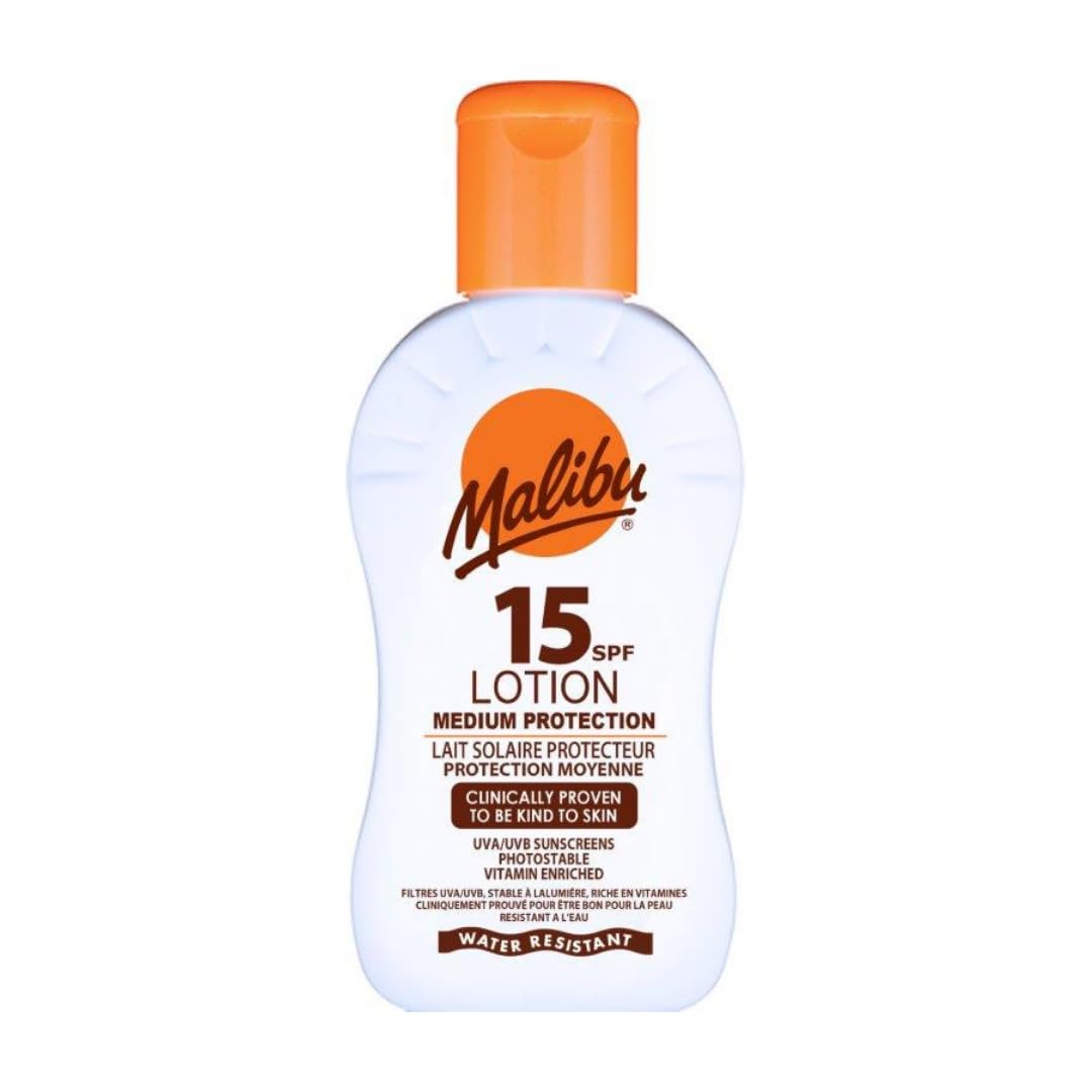 Malibu Sun SPF 15 Sun Lotion, Moisturising Sunscreen for Body, 100ml