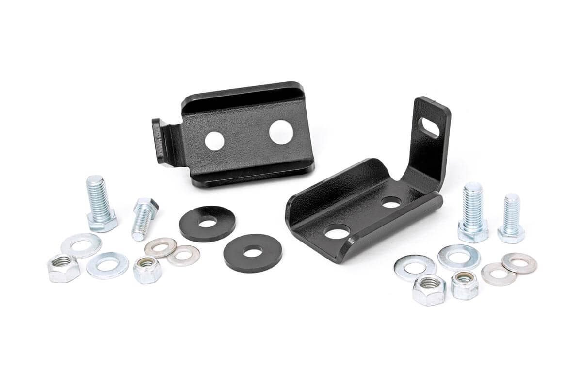 Rough Country Front Shock Relocation Brackets for 07-18 Jeep Wrangler JK - 1020