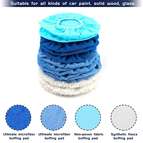 14Pcs 9 to 10 Inches Buffer Waxers Set Car Polisher Pad