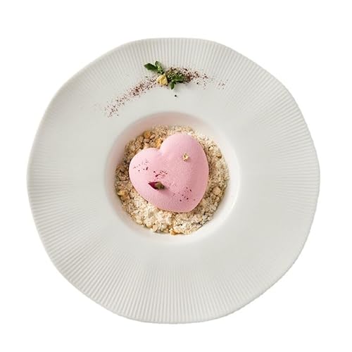 AHGFTYRDT Piatti piani da dessert, piatti in ceramica tinta unita, piatti piani da ristorante, piatti da zuppa, piatti da dessert, sushi, pasta, piatti da tavola speciali piatti in ceramica (28 cm)
