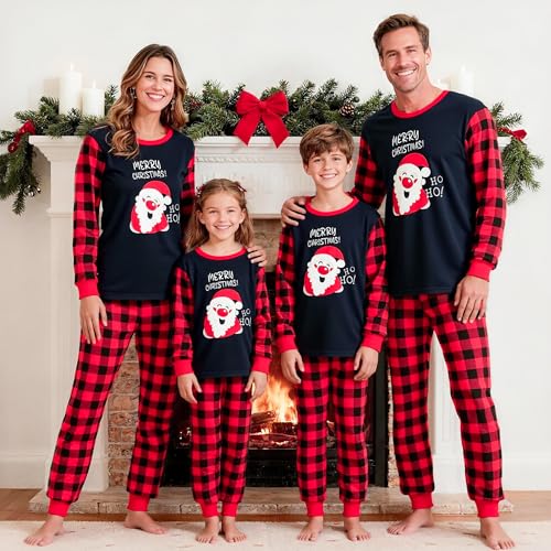 HYCLES Christmas Family Pajamas Sets, Matching Family Pajamas Sets Sleepwear Pjs for Women Couple3