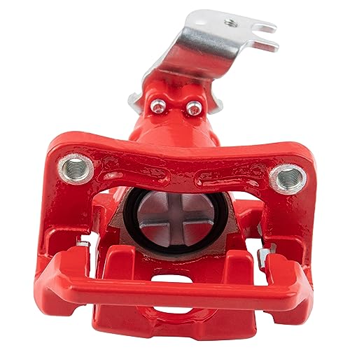 Image of TRQ Performance Rear Brake Caliper Set Painted Red Brackets | For 2009-2014 Acura TSX 2008-2012 Honda Accord