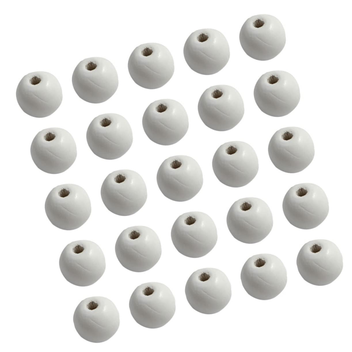 Runde Holzperlen 500 Stück 14mm Weiß für Bastelarbeiten