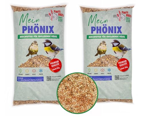 Pauls Mühle Wildvogelfutter Vogelfutter ideal für Brutzeit und Aufzucht Phönix 20 kg