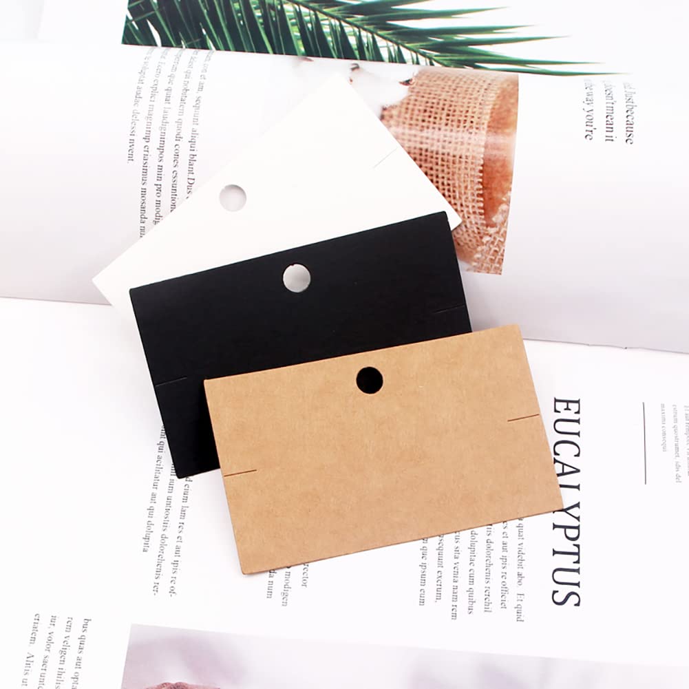Carte Collier Papier 200 Cartes Présentation Bijoux Kraft - Support Colliers Bracelets - Cartes Autocollantes Marron Carte Affichage Bijoux DIY