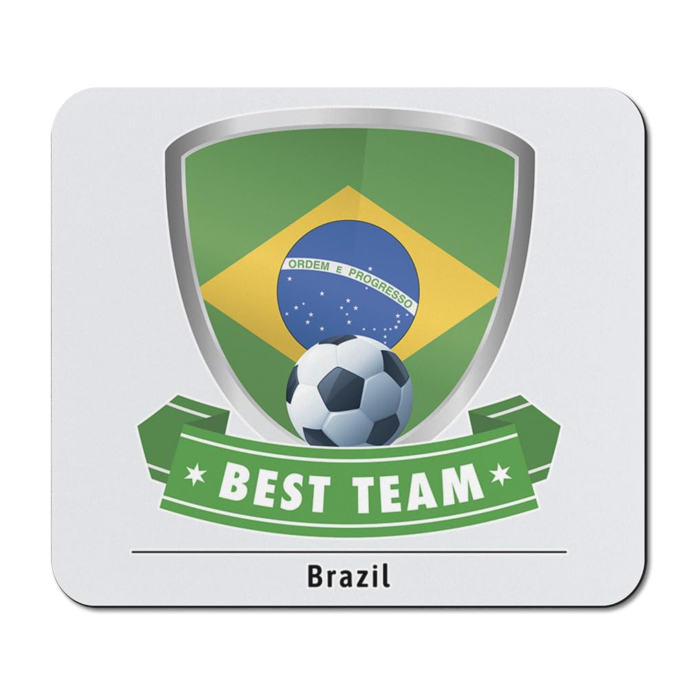 Style In Print Mouse Pad Brazil Soccer Best Team Shield America Cup Neoprene Office Supplies & Computer Accessories Square Shape, MOUSE_PR19I4044_SQ