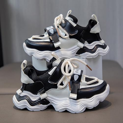 IWIHMIV Girls' Sneakers Toddler Walking Shoes Boys Sneakers Tennis Running Shoes Lace-up Lightweight Breathable Walking Shoes3