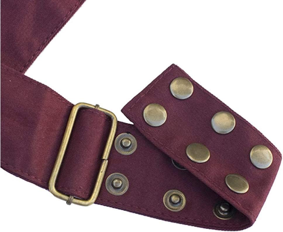 Waist Pack, Renaissance Bag for Women, Maroon Canvas Waist Bags, Thigh Bag with Multiple Pockets, Adjustable Hip Belt Bag for Travel, Work, School, Festival Party - Image 7