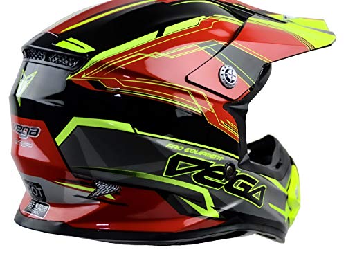 Vega Helmets 36099-034 Unisex-Child Youth Off Road Helmet (Red Stinger Graphic, Large)