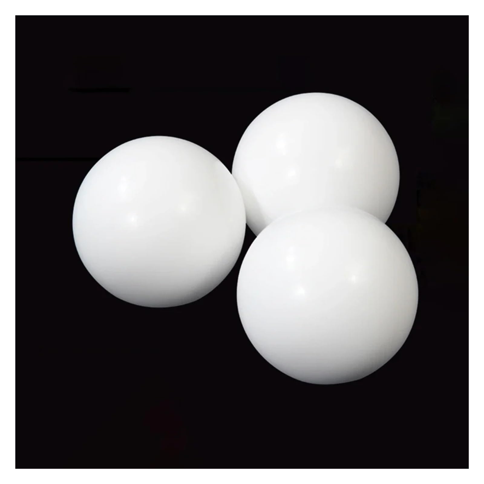 ZHGUIMING Bolas de PTFE macizo Bola F4 Bola de plástico Bomba de diafragma Bola 3/4/5/6/6,35/7/8/9/9,5/10/12/12,7/14/15/16/18~25 mm(50 PCS,18mm)