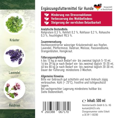 TJURE Relax Liquid für Hunde | 3 x 500 ml Sparset | Ergänzungsfuttermittel mit Kräuterextrakten | Zur Unterstützung von Ruhe & Ausgeglichenheit | Pflanzliche Rezeptur | Made in Germany