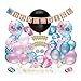 Dsaren 103 Pcs Artículos de Fiesta de Gender Reveal Niño o Niña Sorpresa Banner Confeti Globos de Látex Photo Booth Props Cupcake Toppers Baby Shower Decorations