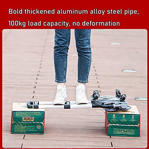 Carretilla plegable portátil de aluminio con 6 ruedas, carga 70kg miniatura 7