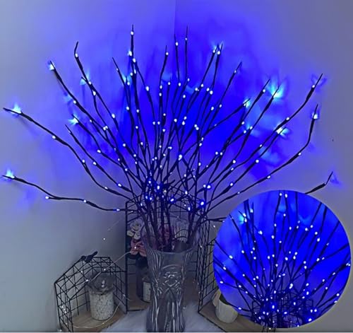 Image of Ulalaza 6 Pack Twig Lamp Battery Operated LED Lighted Willow Branches Vase Fillers Use for Christmas Home Party Decoration Indoor Outdoor