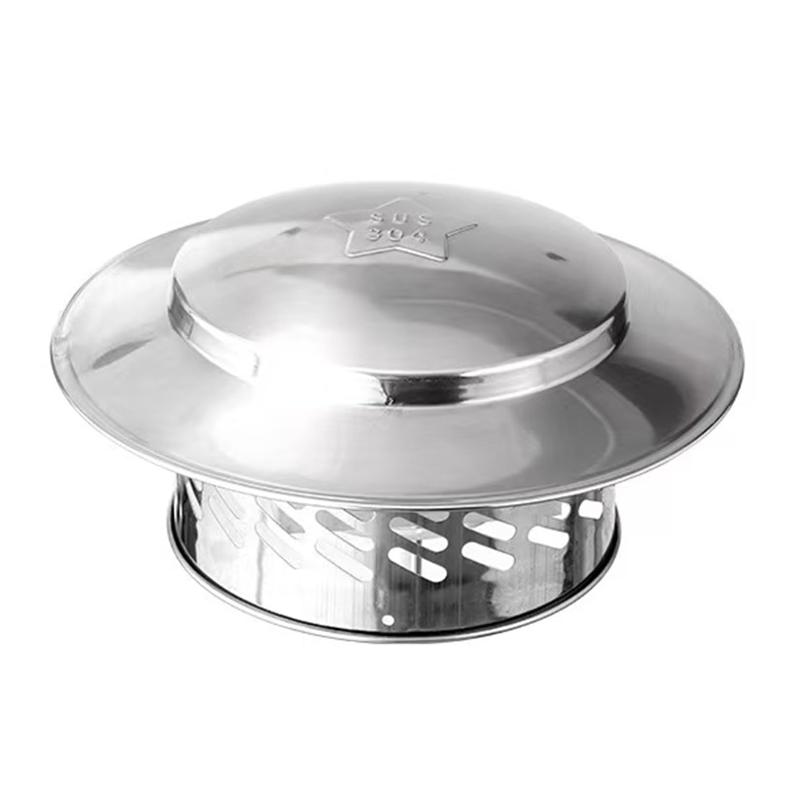 Ankuce Cone Top Chimney Cap, RoundChimney Cover Cap Outside Roof Fireplace Screen Cover Exterior Stove Pipe Topper (6 in-1)