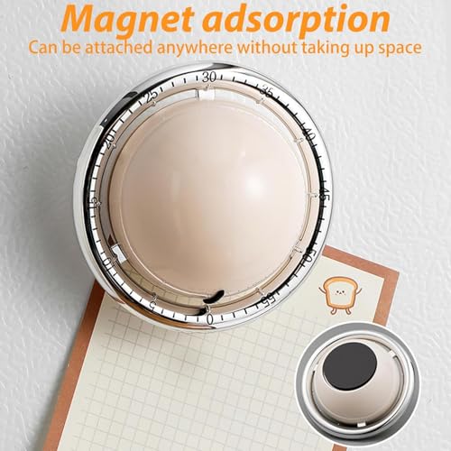 Image of Mechanical Digital Kitchen Timers, Visual timers Large, 1 /5 /10 /30 /60 Minutes Magnetic Countdown Count up Timer for Classroom Cooking Fitness Baking Studying Teaching, Easy for Kids and Seniors