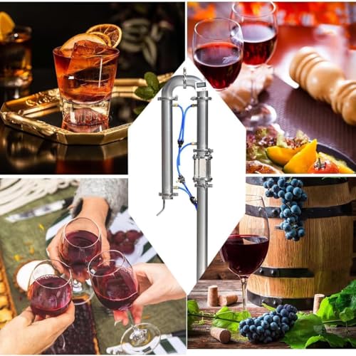 New Tubular Distillation Tower With Sight Glass Copper Mesh 2'' Domestic Brewing Equipment Distiller