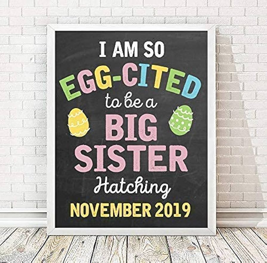 amazon-com-personalized-easter-big-sister-pregnancy-announcement-paper-art-print-pregnancy-announcement-sign-baby-announcement-photo-prop-big-sister-sign-new-baby-sign-easter-sibling-announcement-baby for Free Printable Big Sister Sign Amazon.com: Personalized Easter Big Sister Pregnancy Announcement Paper Art Print | Pregnancy Announcement Sign | Baby Announcement Photo Prop | Big Sister Sign | New Baby Sign | Easter Sibling Announcement : Baby for Free Printable Big Sister Sign
