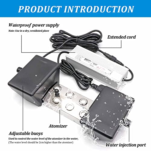 Khearpsl Mist Maker Ultrasonic Fogger Pond Fog Machine Atomizer Air Humidifier Mist Maker Fogger For Water Fountain Pond Rockery Halloween Decoration (6 Heads) #TOP3