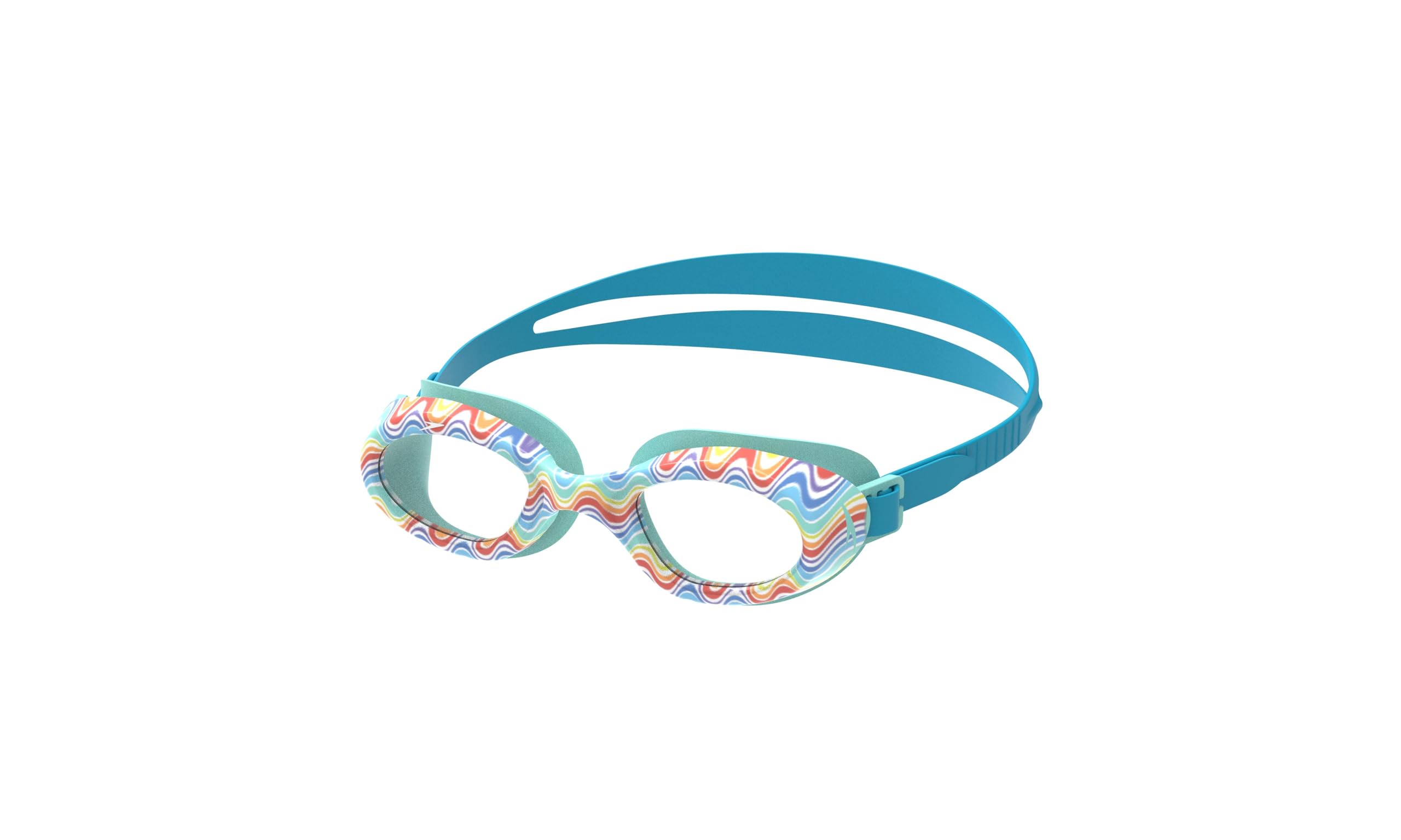 Speedo Junior Unisex Junior Futura Hydrospex Printed Swimming Goggles, Rainbow/Clear, One Size