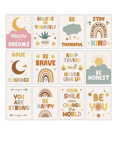 Affirmations wall art pour rompre la monotonie avec une affiche boho rétro