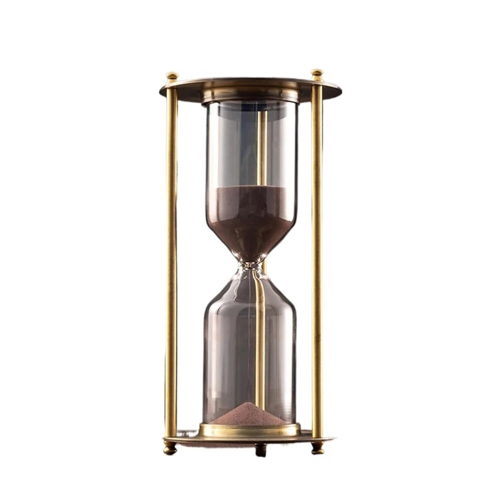 Empty Hourglass, Hourglass Sand Timer Metal Multicolor 15-60 Min(Purple Sand,30min)