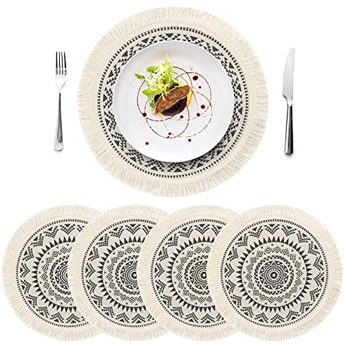 Weldomcor Set di 4 Tovaglietta Rotonda Tovagliette...