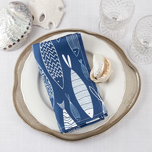 Servilletas de Tela Fennco Styles Azul Marino Set x4 20 x 20 pulg miniatura 1